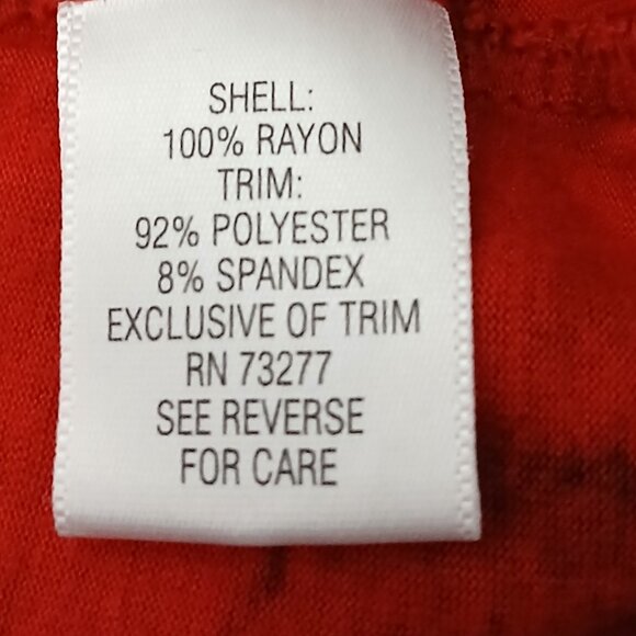 Simply Vera Wang Top M Rayon Cami Adjustable Strap Velvet Trim - Picture 9 of 10